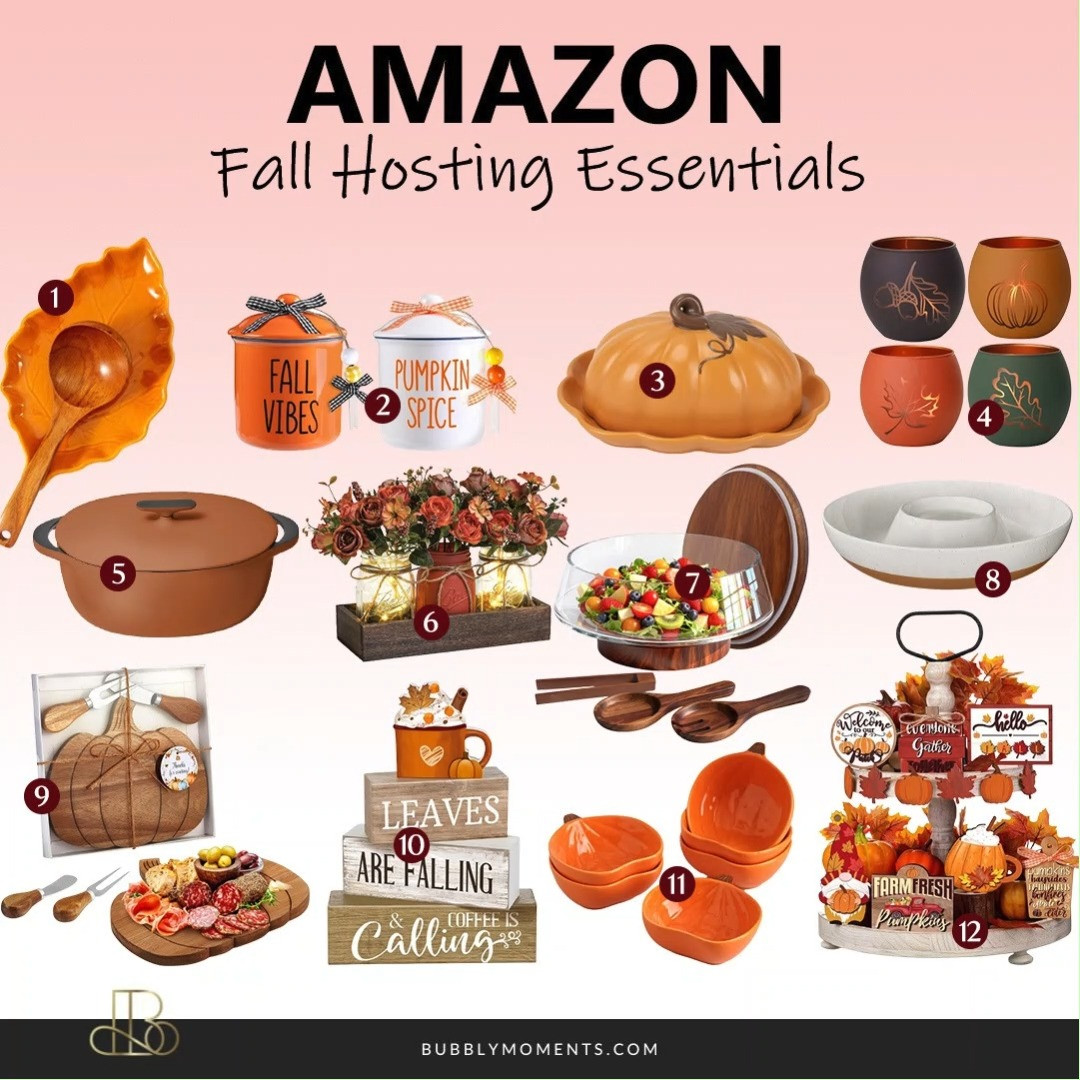 Get ready for cozy fall gatherings with these stylish Amazon hosting finds! 🍂 From table accents to serving essentials, these pieces are perfect for fall dinners, Friendsgiving, and casual get-togethers. Create a warm and inviting setup that’s ready for guests all season long. Shop these fall hosting essentials and add a cozy seasonal touch to your next gathering! 🛒
#LTKHome #LTKSeasonal #LTKFinds #FallHosting #FallDecor #AmazonFinds #AmazonHome #FallTableDecor #FallEntertaining #HomeDecor #CozyHome #AutumnDecor #HostingIdeas #HomeFinds #FallEssentials 

 