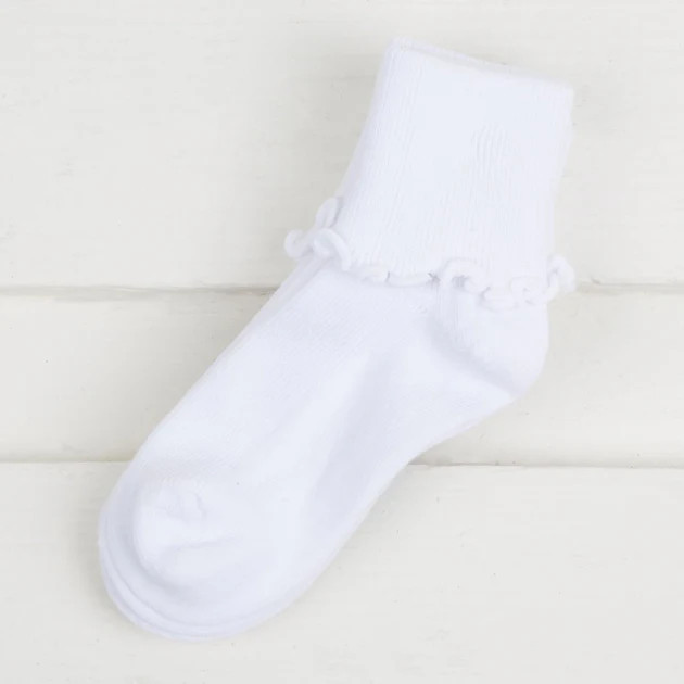 Girls Seamless Ripple Edge Socks | Classic Whimsy