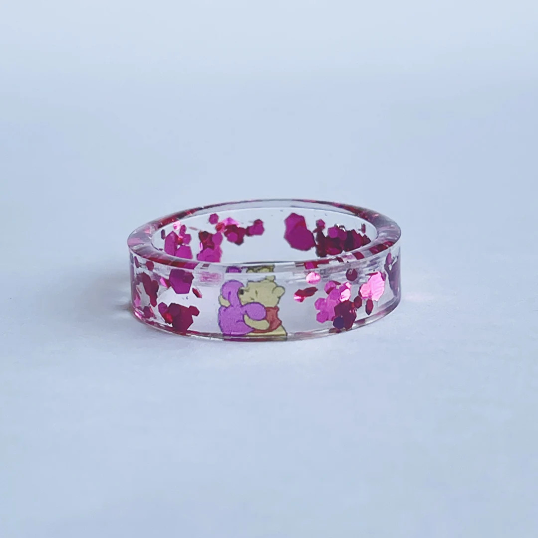 NEW Winnie the Pooh Cute Adorable Stackable Pooh Bear Resin Ring - Etsy | Etsy (US)