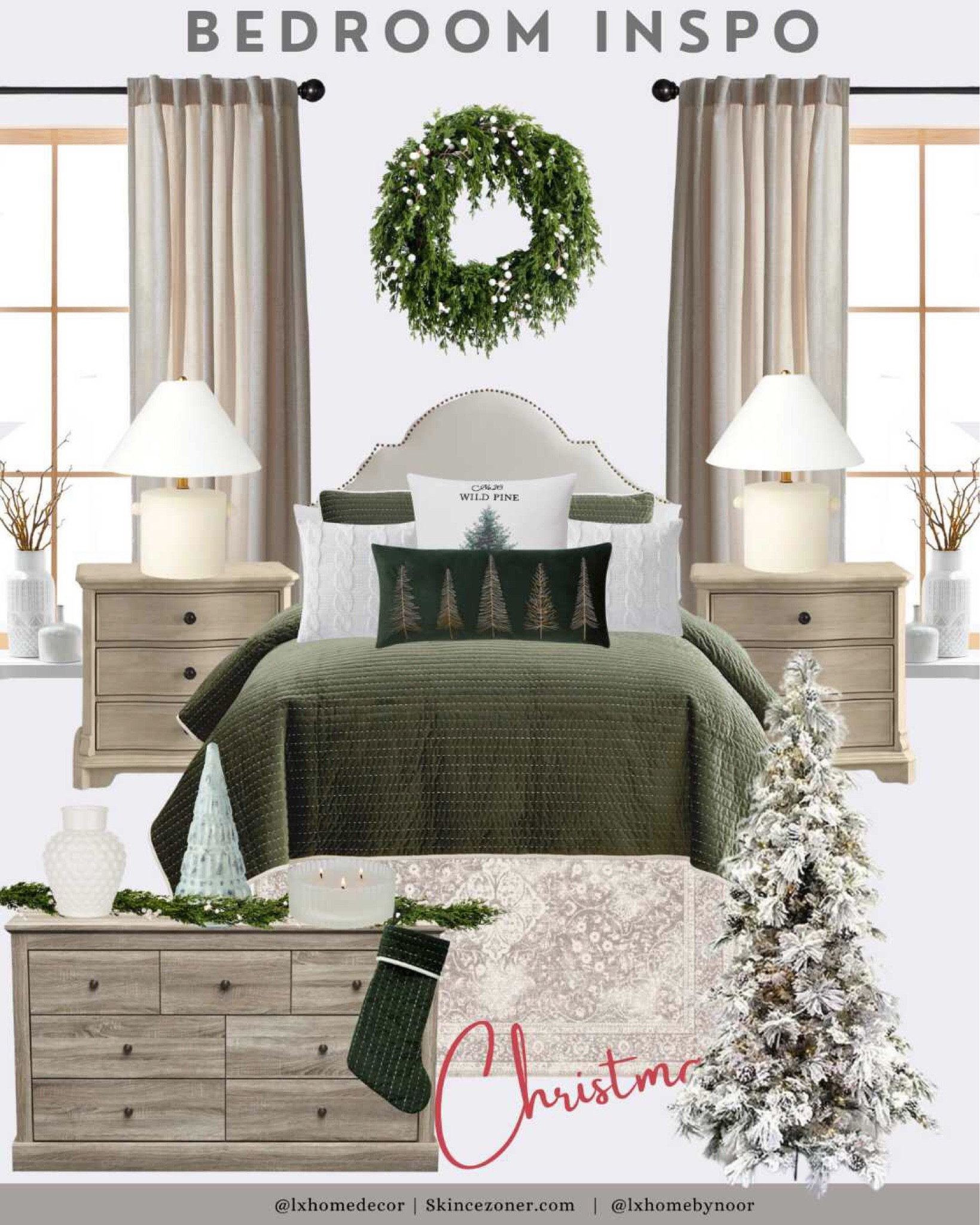 Bring holiday cheer to your bedroom with festive Christmas decor! Think cozy bedding, twinkling string lights, and seasonal pillows. Shop my favorite Christmas bedroom decor finds now on LTK!

home decor, home finds, Christmas decor, Christmas tree, Target deals, kitchen finds, Walmart finds, mood board, coffee table, cabinet, nightstand, sectional sofa, holiday decor. 

 #LTKHoliday #LTKSeasonal #LTKHome