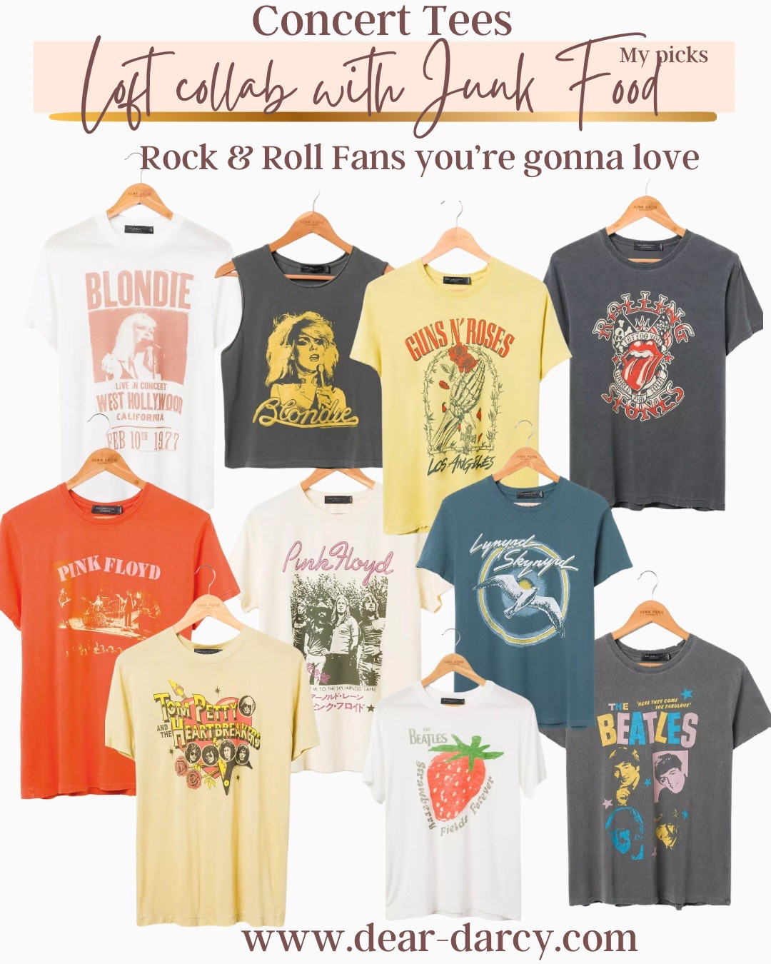 Left Collaboration with Junk Good tees! 
If you love a super soft high quality tee shirt ,
And you love Concert tees .. this collaboration is for you!

These feel like you’ve own a vintage tee shirt that has been worn and loved for years.. in some of the Best rock & roll band concert tees!

Now for a short time with the loft!

Hurry selling fast



#LTKOver40 #LTKStyleTip #LTKFestival