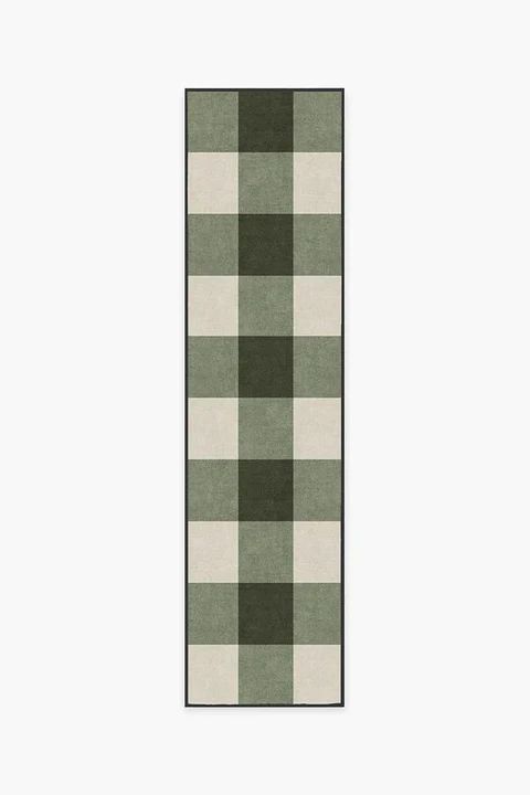 Buffalo Plaid Green & White Rug | Ruggable