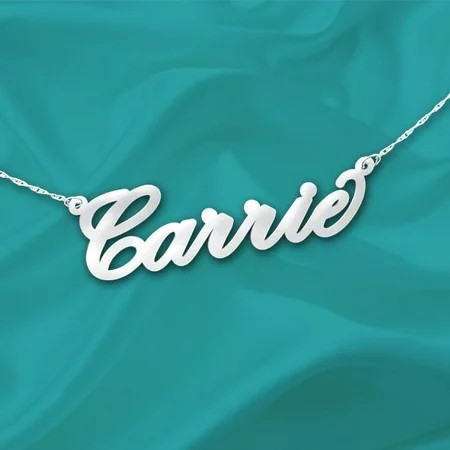 Name Necklace - Personalized Name Necklace - Handcrafted Designer - Sterling Silver Name Necklace - Custom Name Necklace - Made in USA | Walmart (US)