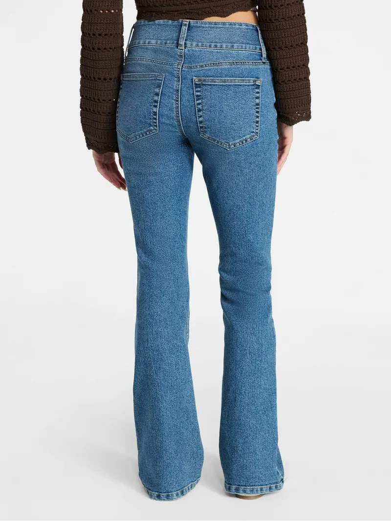 No Boundaries Pintuck Mini Bootcut Jeans, 32.5'' Inseam, Women's 00-20 | Walmart (US)