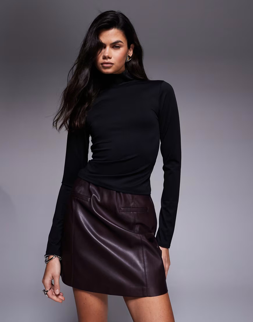 Good American weightless turtleneck in black | ASOS (Global)
