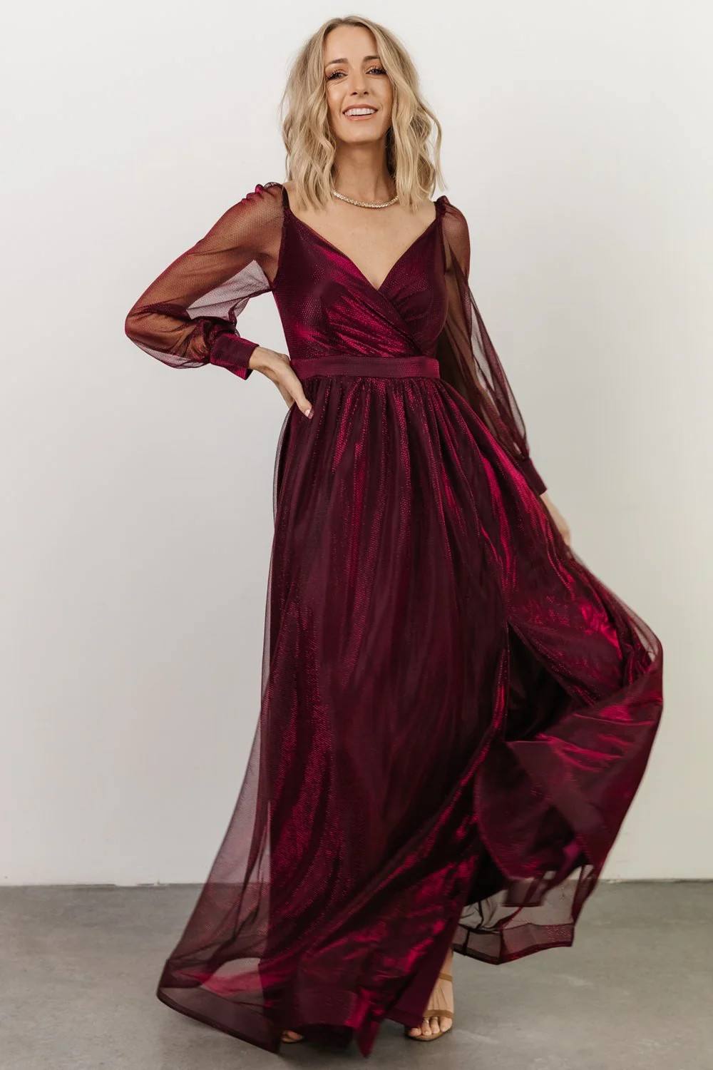 Octavia Shimmer Gown | Mulberry | Baltic Born