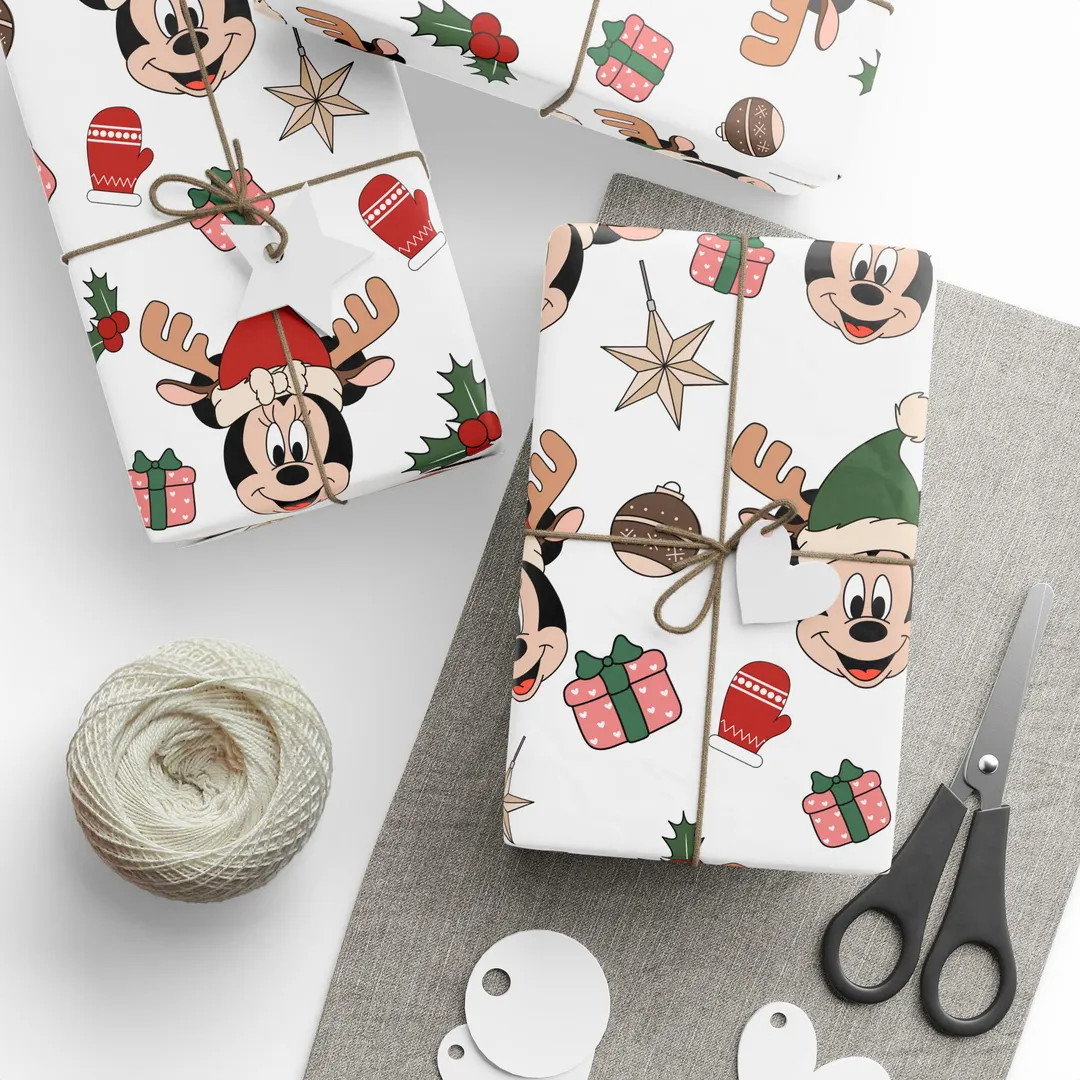 Ho Ho Holiday, Magic Disney Christmas Wrapping Paper | Holiday Presents Disney Style | Christmas ... | Etsy (US)
