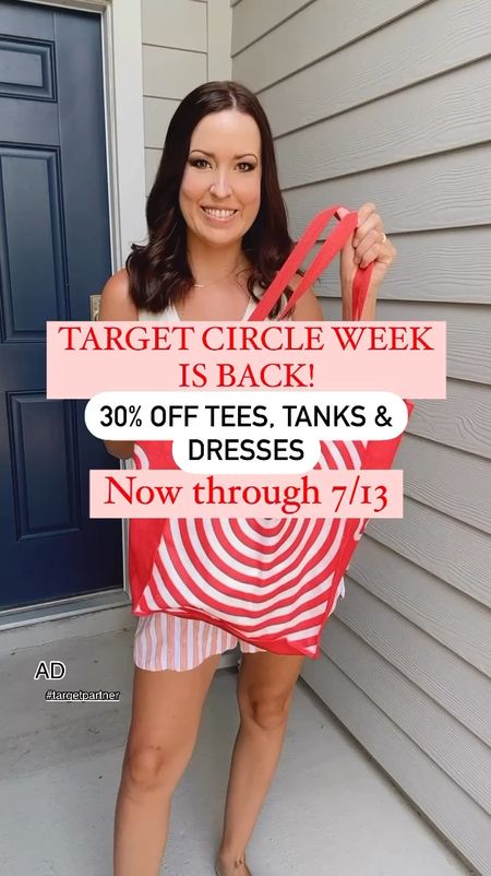 
#ad Target Circle Week is here! I’ve partnered with @target to share the biggest sale of the season ♥️  #targetpartner (LTK post link)

30% off tees, tanks, dresses + more deals down every aisle!

Target Circle is free to join and offers are automatically added to your account! Just scan at checkout 🙌🏻

Shop my LTK for these deals + so many more!

#target #TargetCircleWeek #liketkit @shop.ltk

#LTKSummerSales #LTKSaleAlert #LTKSeasonal