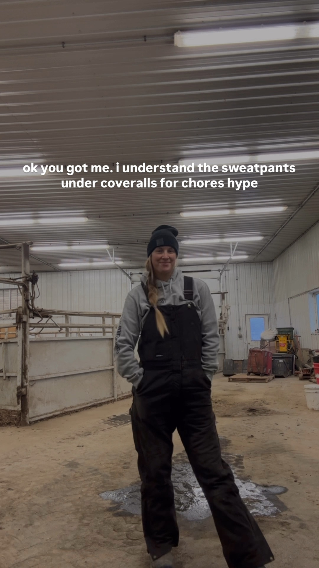 will only be doing chores in sweats & covies from here on out
- wearing women’s L talls 