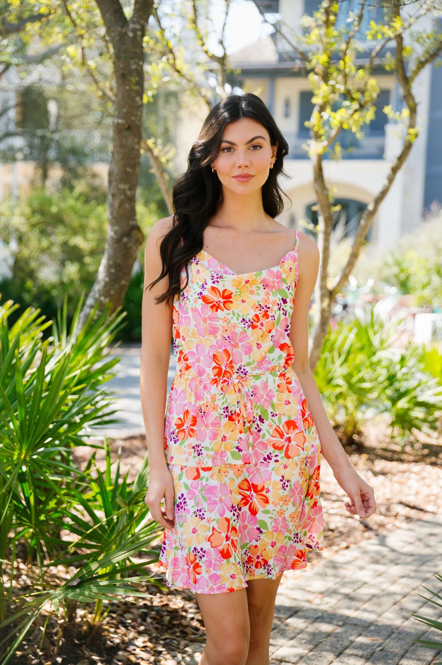 'Andrea' Waist-Tight Floral Slip Dress #118776 | Goodnight Macaroon