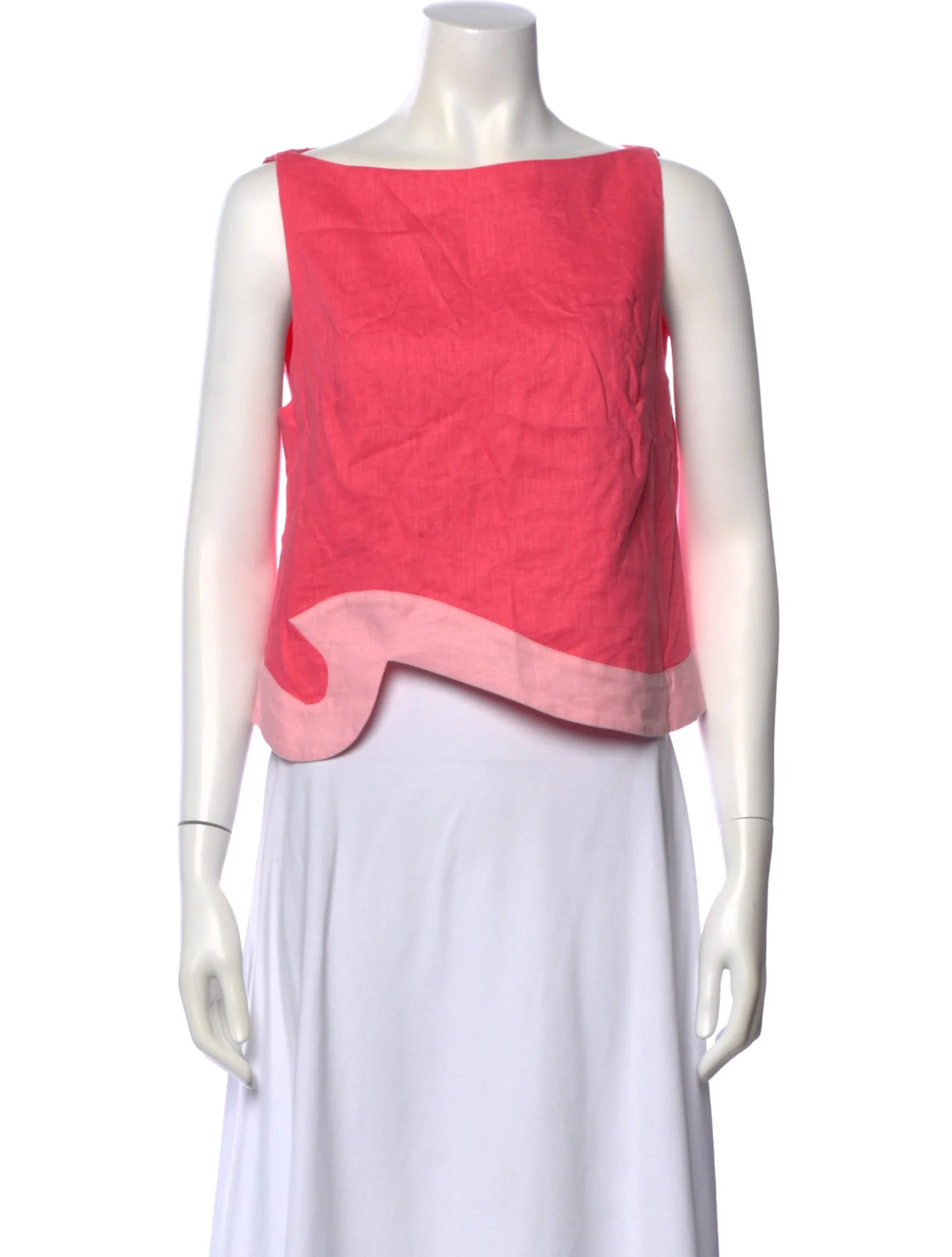 Staud Bateau Neckline Sleeveless Crop Top - Pink Tops, Clothing - WSTFG101711 | The RealReal | The RealReal