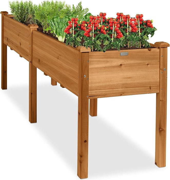 Best Choice Products 72x24x30in Raised Garden Bed, Elevated Wood Planter Box Stand for Backyard, ... | Amazon (US)
