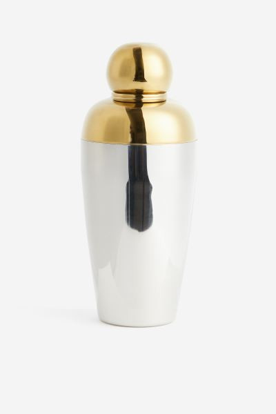 Metal Shaker Bottle - Silver-colored/gold-colored - Home All | H&M US | H&M (US + CA)