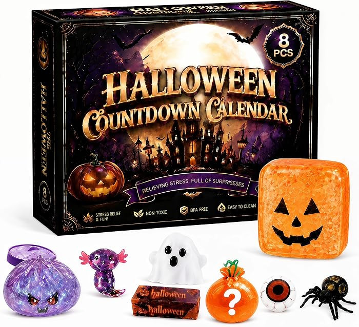 8Pcs Halloween Squeeze Toys Taba Fidget Sensory Squshies Toy Set | Amazon (US)