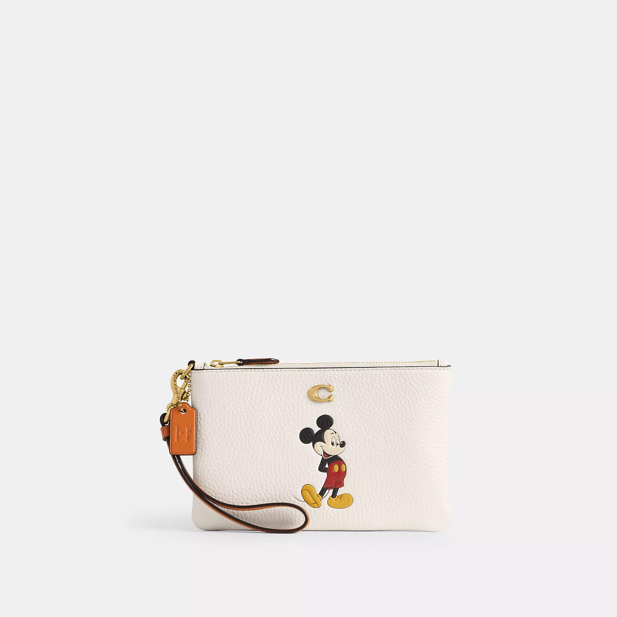 Disney X Coach Essential Small Wristlet In Regenerative Leather With Mickey Mouse | Coach (US)