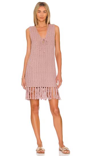 x REVOLVE Neza Crochet Mini Dress in Lilac | Revolve Clothing (Global)