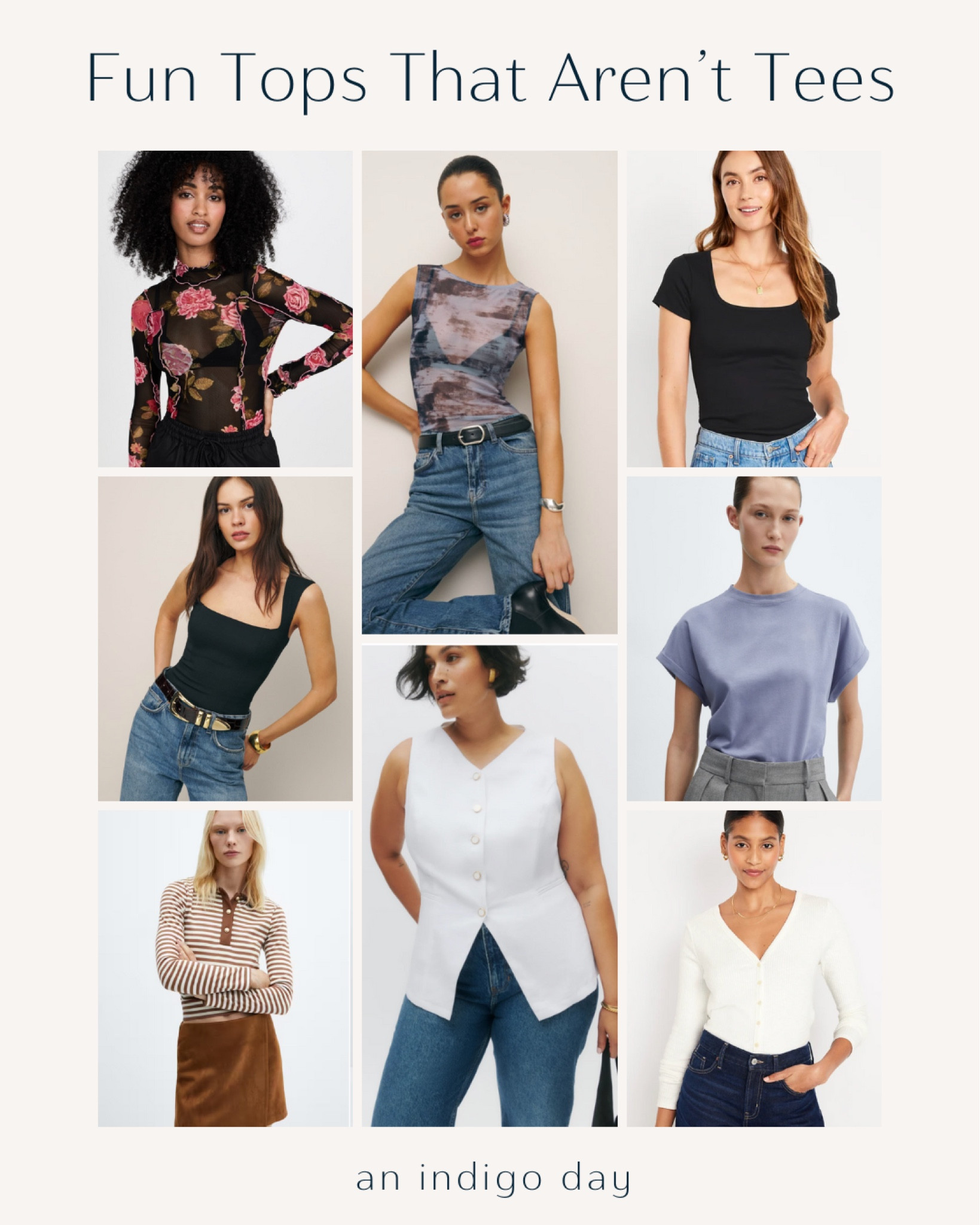 Interesting everyday tops that aren’t blouses or cotton tees  

#LTKMostLoved #LTKfindsunder100 #LTKfindsunder50