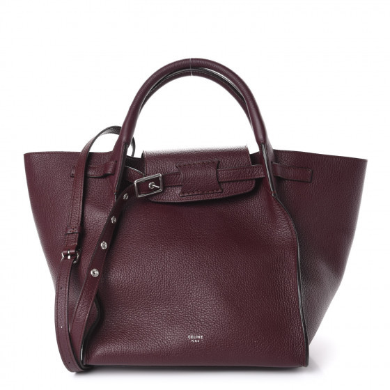 CELINE Supple Grained Calfskin Small Big Bag Wine | Fashionphile