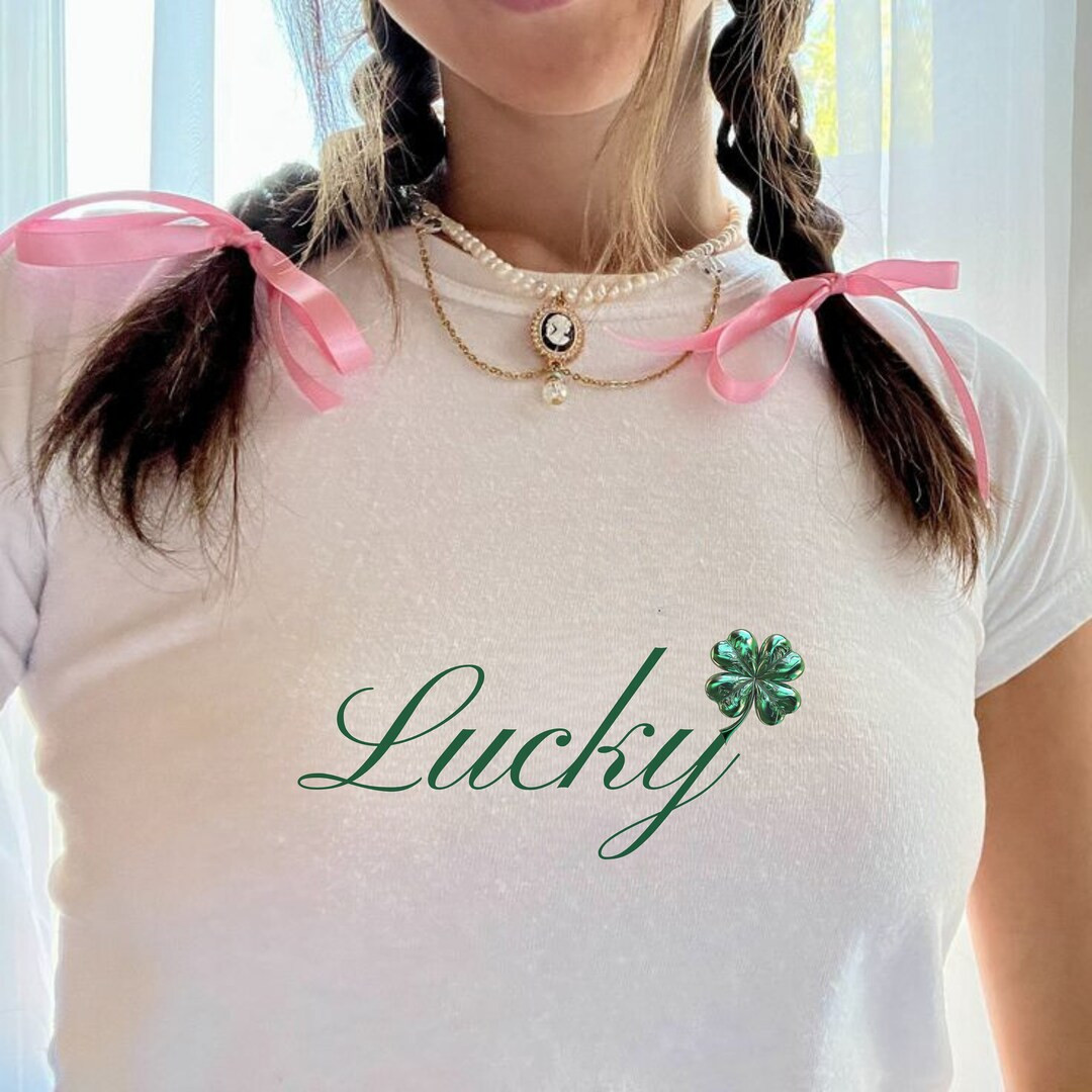 Retro St Patty's Day Y2k Baby Tee, Lucky Babe Shirt, Vintage St Patrick's Day Shirt, Day Drinking... | Etsy (US)
