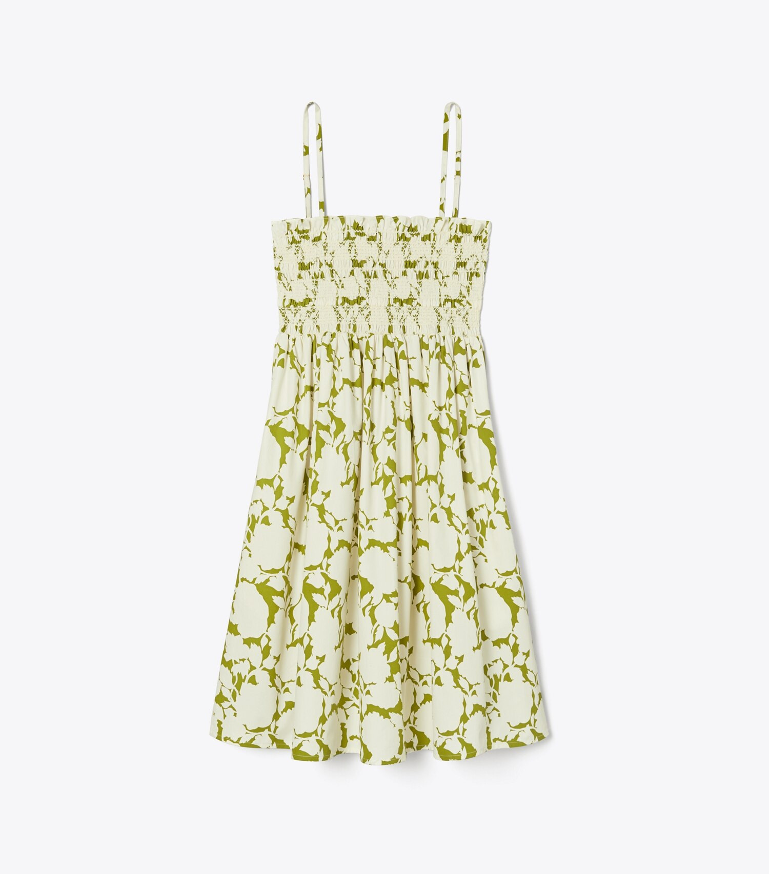 SMOCKED PRINTED COTTON MINI DRESS | Tory Burch (US)