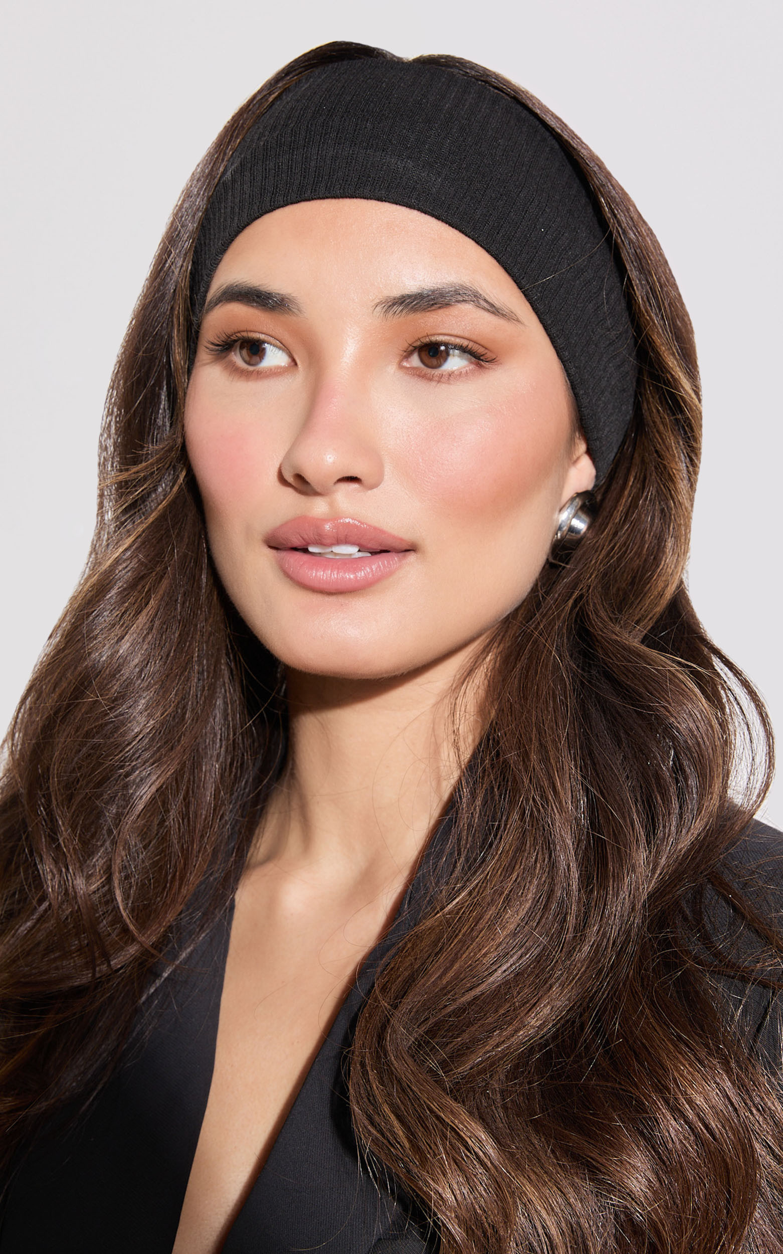 Vilma Headband - Thick Ribbed Headband in Black | Showpo (ANZ)