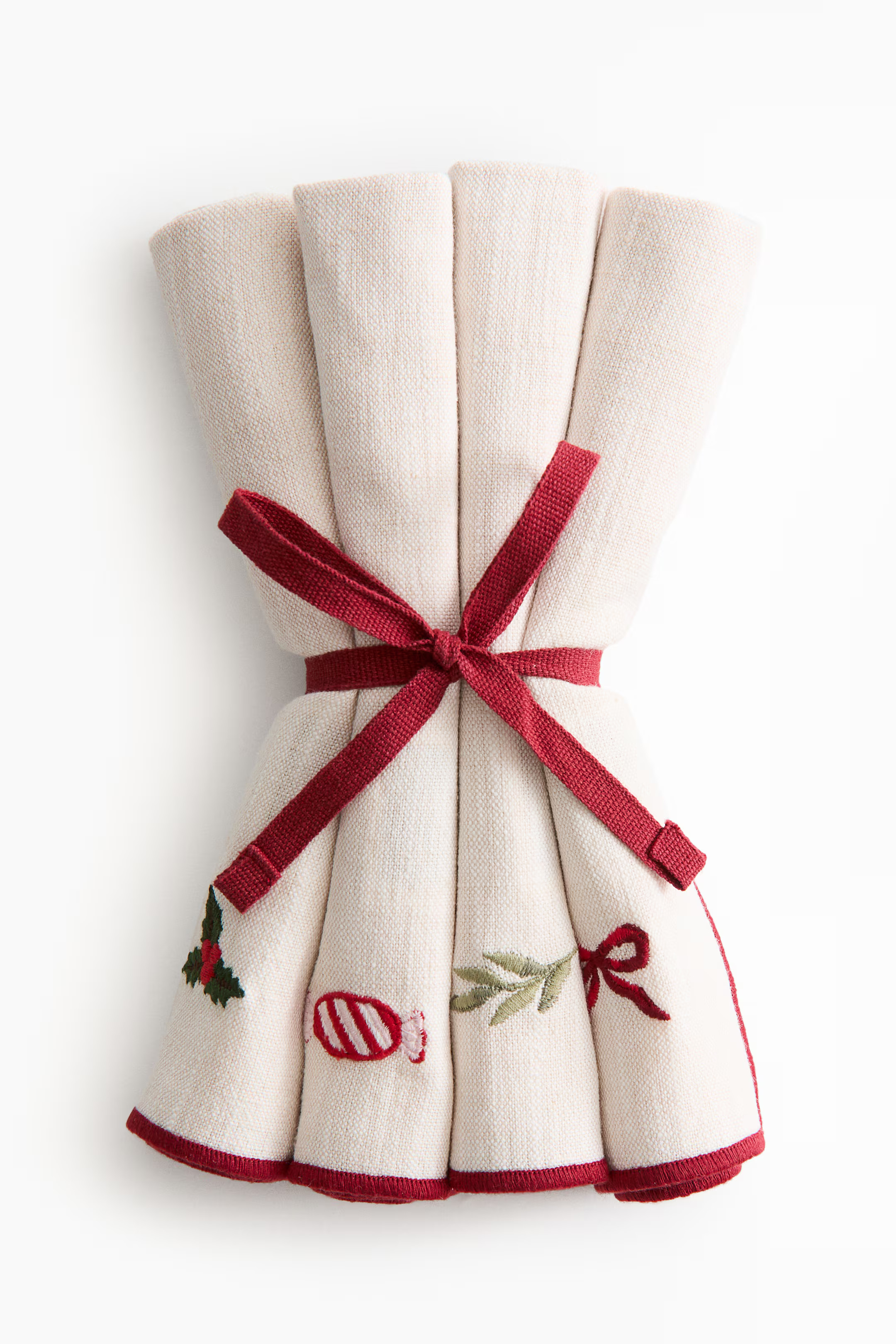 4er-Pack Bestickte Servietten | H&M (DE, AT, CH, NL, FI)