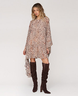 Avec Les Filles Women's Printed Chiffon Short Shift Dress - Macy's | Macy's