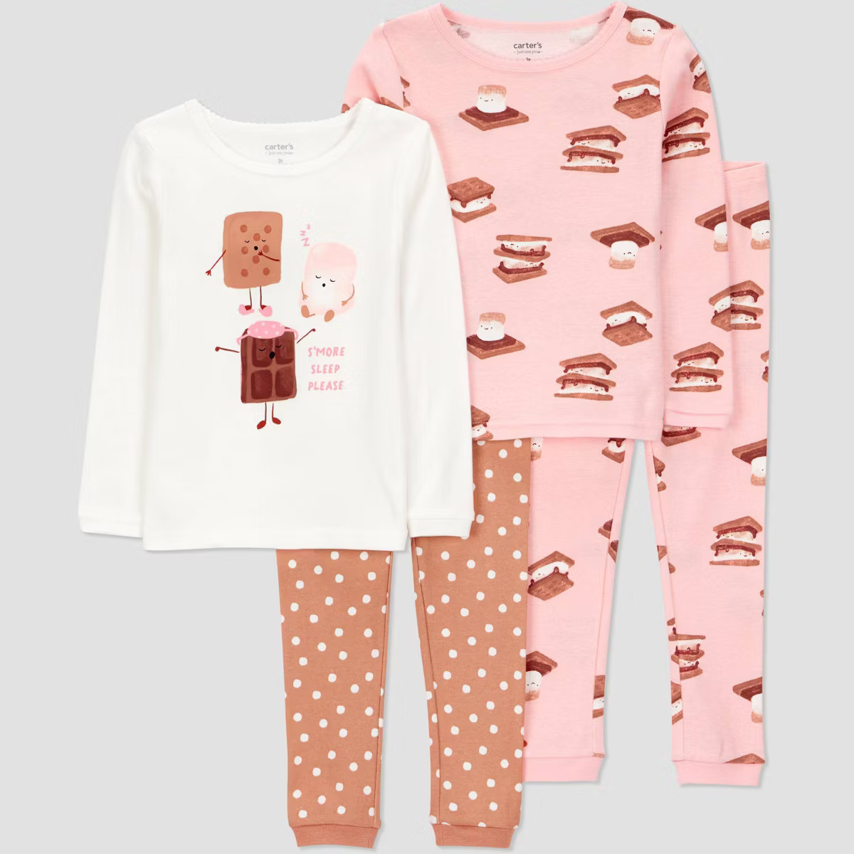 Carter's Just One You® Toddler Girls' 4pc Cotton Long Sleeve Pajama Set | Target