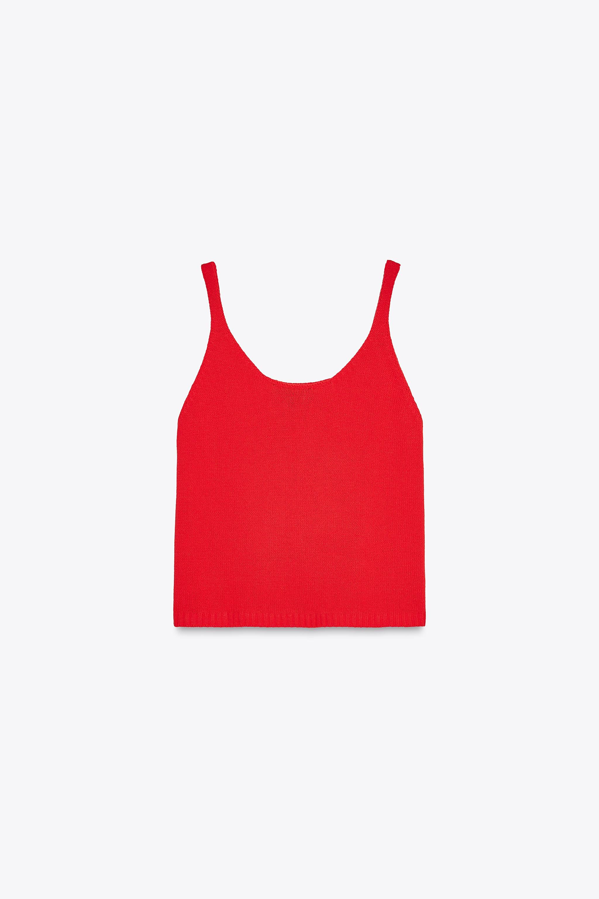 PLAIN STRAPPY KNIT TOP | Zara UK