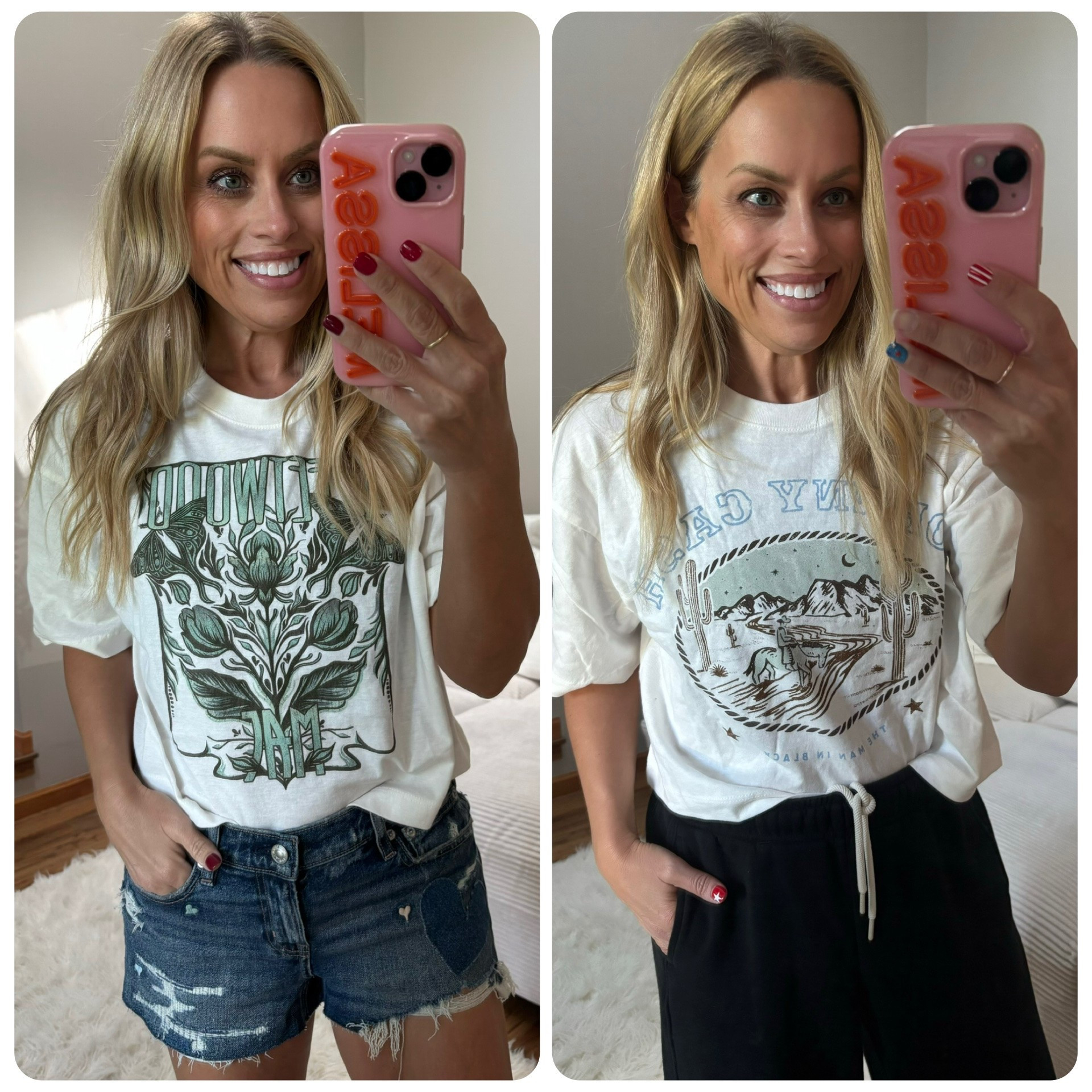 Love me some Johnny Cash & Fleetwood Mac! These oversized, cropped graphic tees from Old Navy are on Hot Deal today for $16! These are perfect for everyday; easy and comfortable! Very oversized, I went down one size. Comes in four vintage bands.. I kinda want The Doors one next! #ad

#LTKootd #LTKOver40 #LTKmomlife