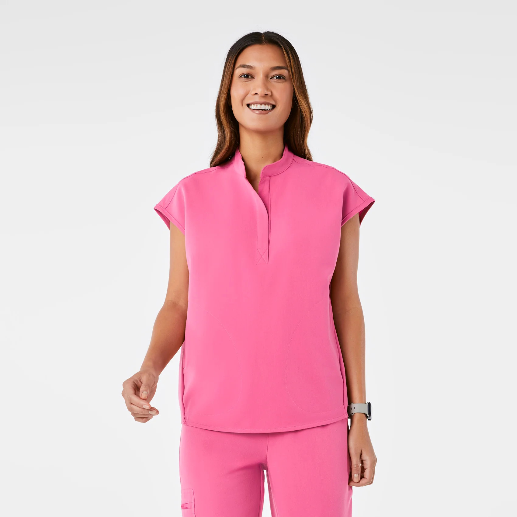 Women's Rafaela Oversized Scrub Top™ - F*ing Pink · FIGS | FIGS
