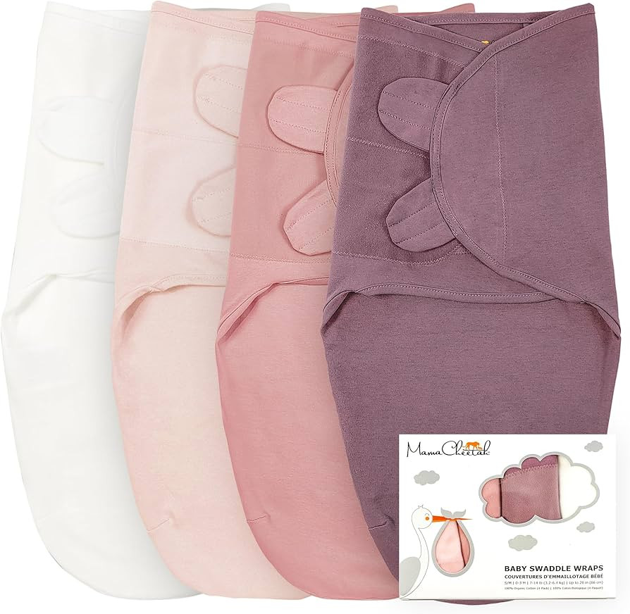 Mama Cheetah Baby Swaddle Sack, Organic Cotton Swaddle Blanket, Adjustable Swaddling Sleep Sacks,... | Amazon (UK)