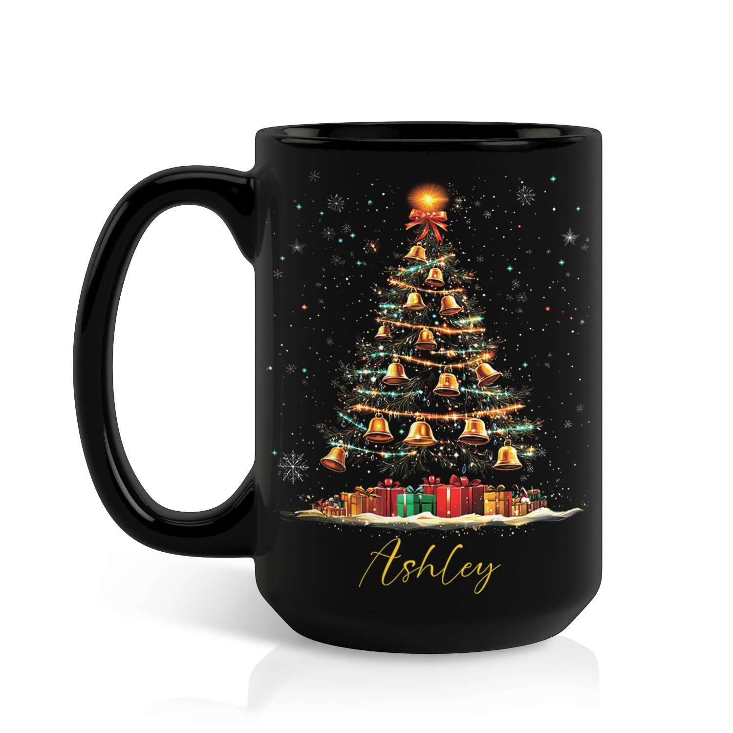 Unique Customized Christmas Tree Mug With Bells And Gifts, Personalized Name Coffee Cup, Funny Cu... | Amazon (US)