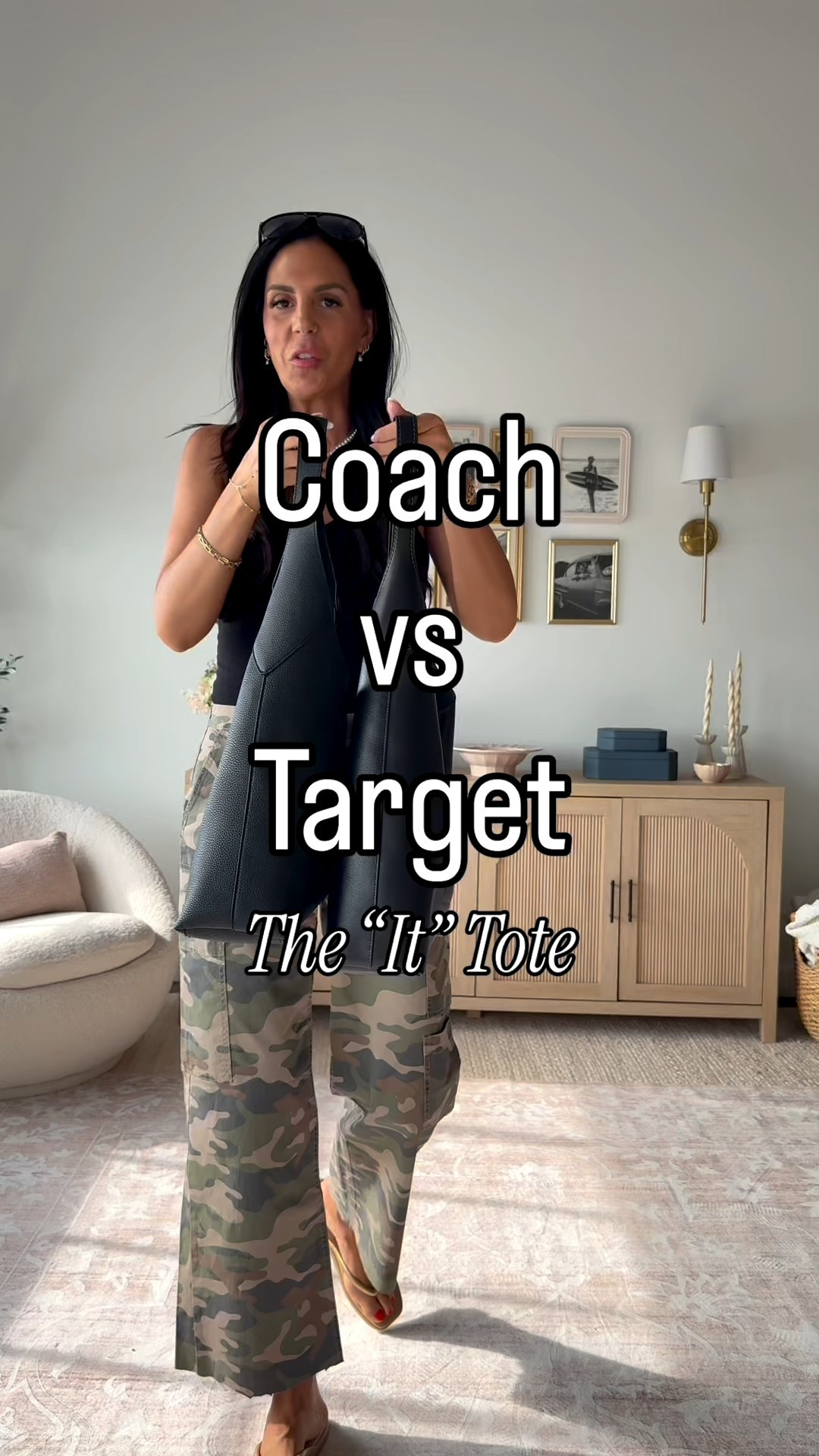 The Coach Brooklyn shoulder bag look for less at Target for $39 
Coach- $495
Camo $17 pants - small Tank
Tank - small 


#LTKU #LTKOver40 #LTKItBag