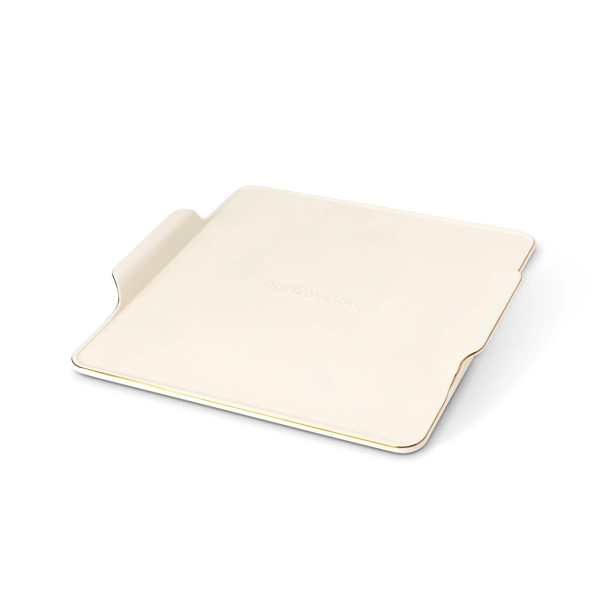 Thyme & Table 15-Inch Square Ceramic Baking Stone with Handles - White Ribbed - Walmart.com | Walmart (US)