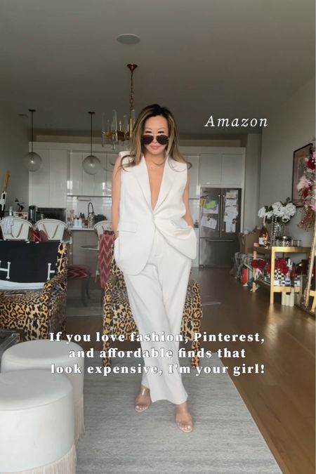 Quiet luxury vest and pant set. Amazon fashion, summer outfit, vest, pant outfit, size small, affordable outfit, 

#LTKStyleTip #LTKFindsUnder100 #LTKOver40