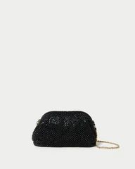 Doris Black Diamanté Mini Pouch | Loeffler Randall