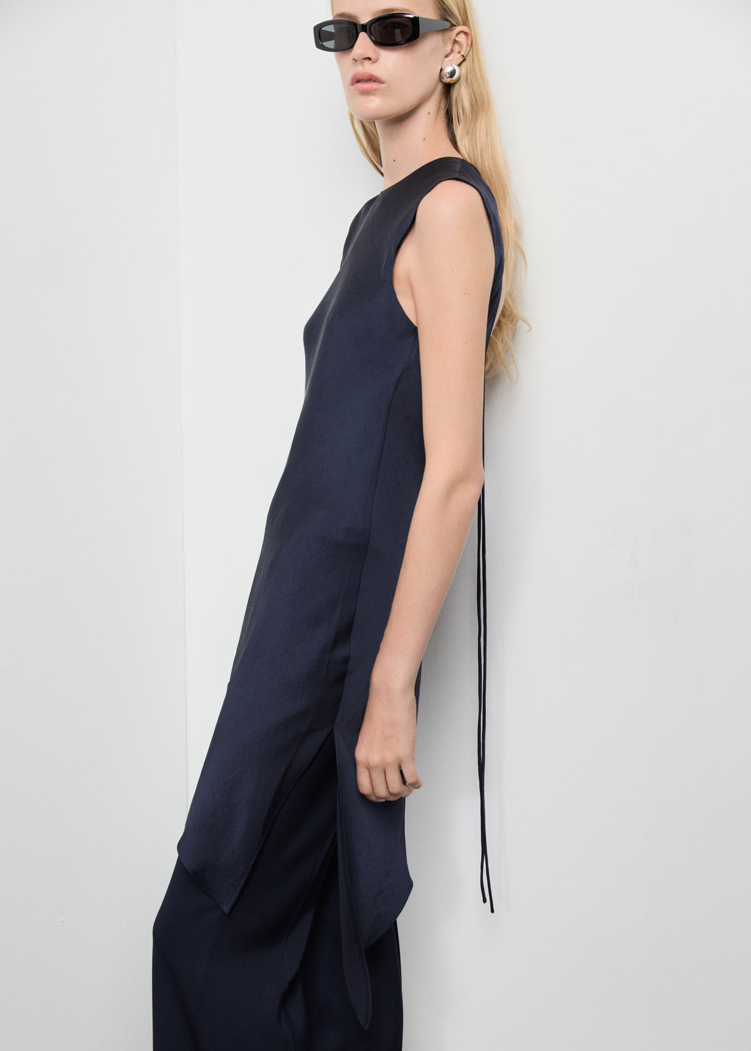 Asymmetrical satin top - Women | MANGO USA | Mango (US/MX/AU)