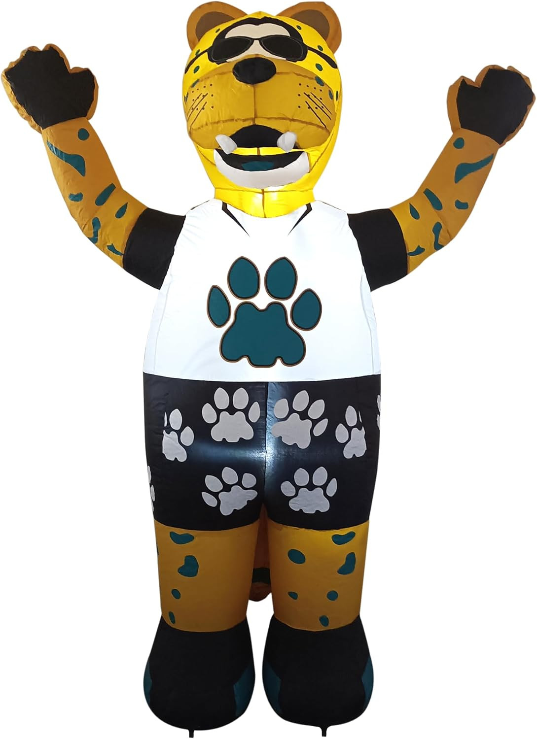 FANMATS NFL Jacksonville Jaguars 7 Foot Inflatable Mascot — Self Inflating | 7 Feet Tall | Team Color | Stakes & Tethers Included | Amazon (US)