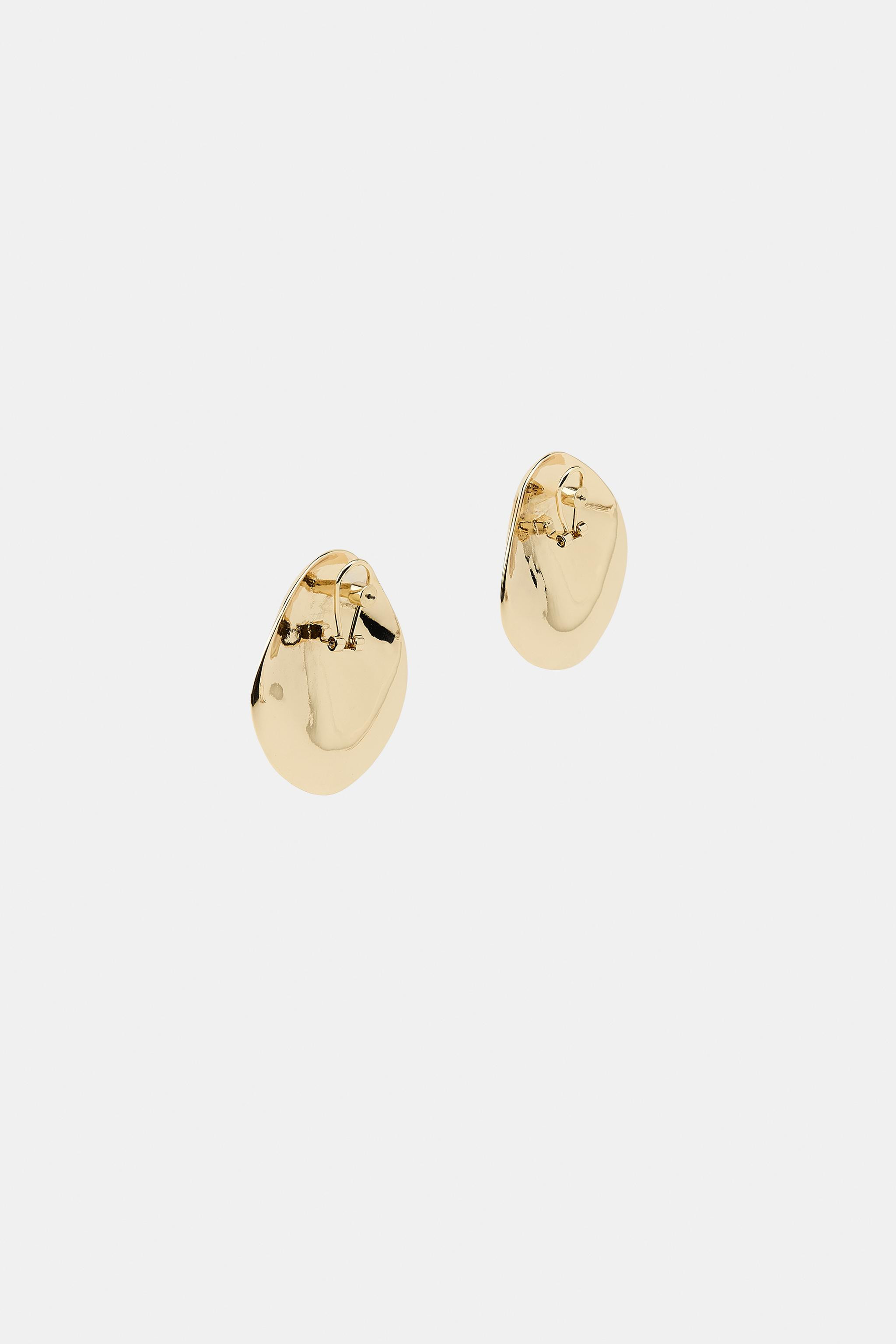 MAXI METAL PLATE EARRINGS | Zara US