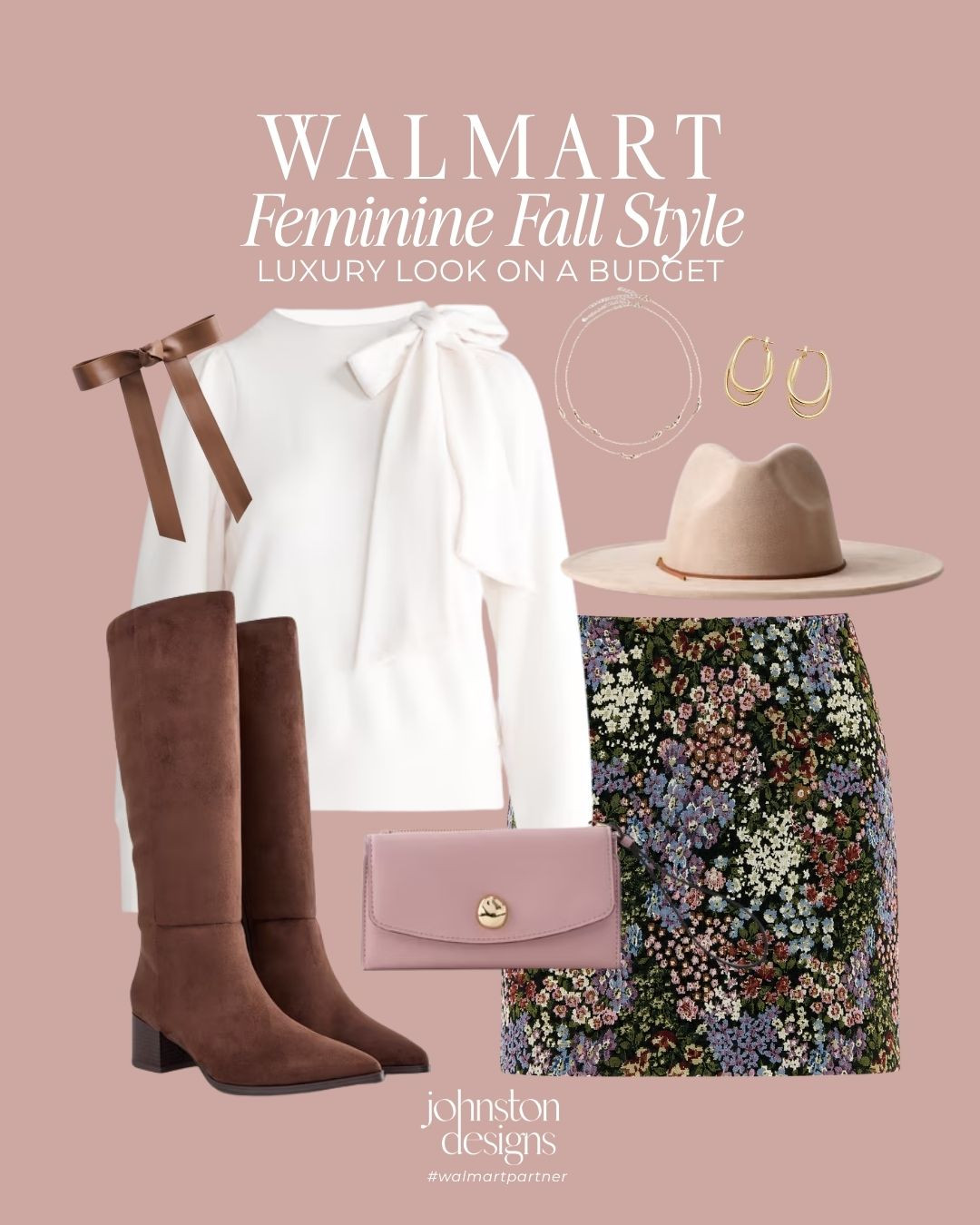 Feminine fall style with a touch of Western charm. 🤎 The bow-detailed blouse, floral skirt and tall brown boots create a romantic Walmart outfit that looks far more expensive than it is.

Walmart feminine fall outfit, Free Assembly, Scenario, romantic fall fashion, floral midi skirt outfit, brown knee-high boots, bow blouse, women’s Western fall style, affordable autumn outfit, luxury look for less

#walmartpartner #walmartfashion #walmartfinds #femininefashion #falloutfit #westernstyle #romanticstyle #affordablefashion #fallfashion
 

 #LTKxWalmart #LTKootd #LTKSeasonal