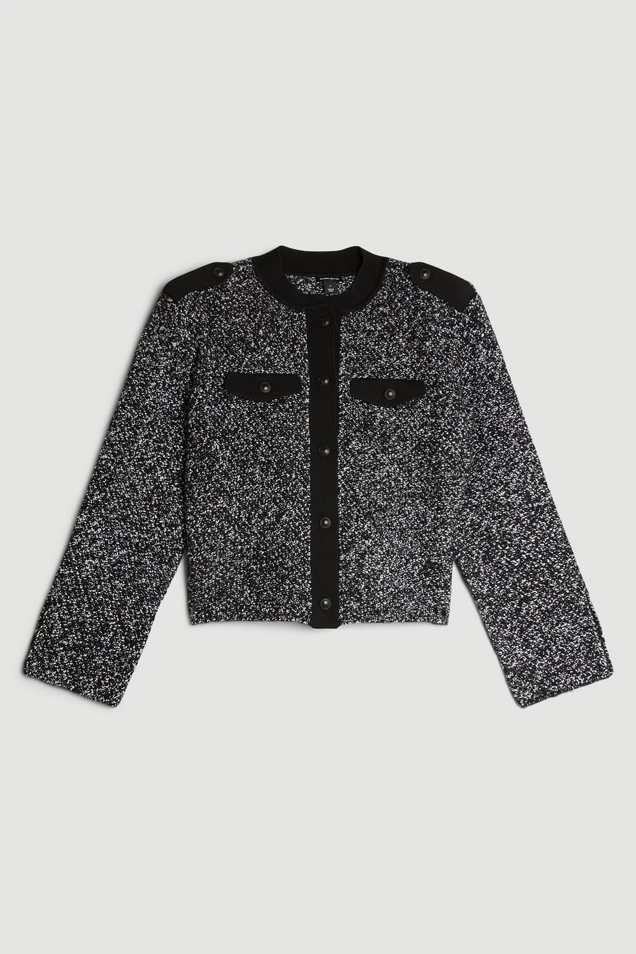 Tweed Knit Short Jacket | Karen Millen US