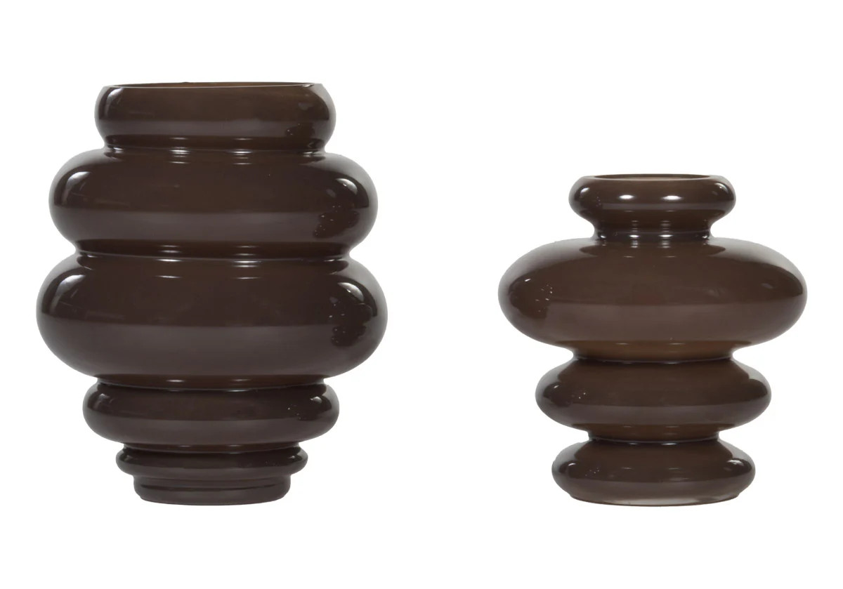 GLASS CHANNEL VASE | Cocoa | Alice Lane Home Collection