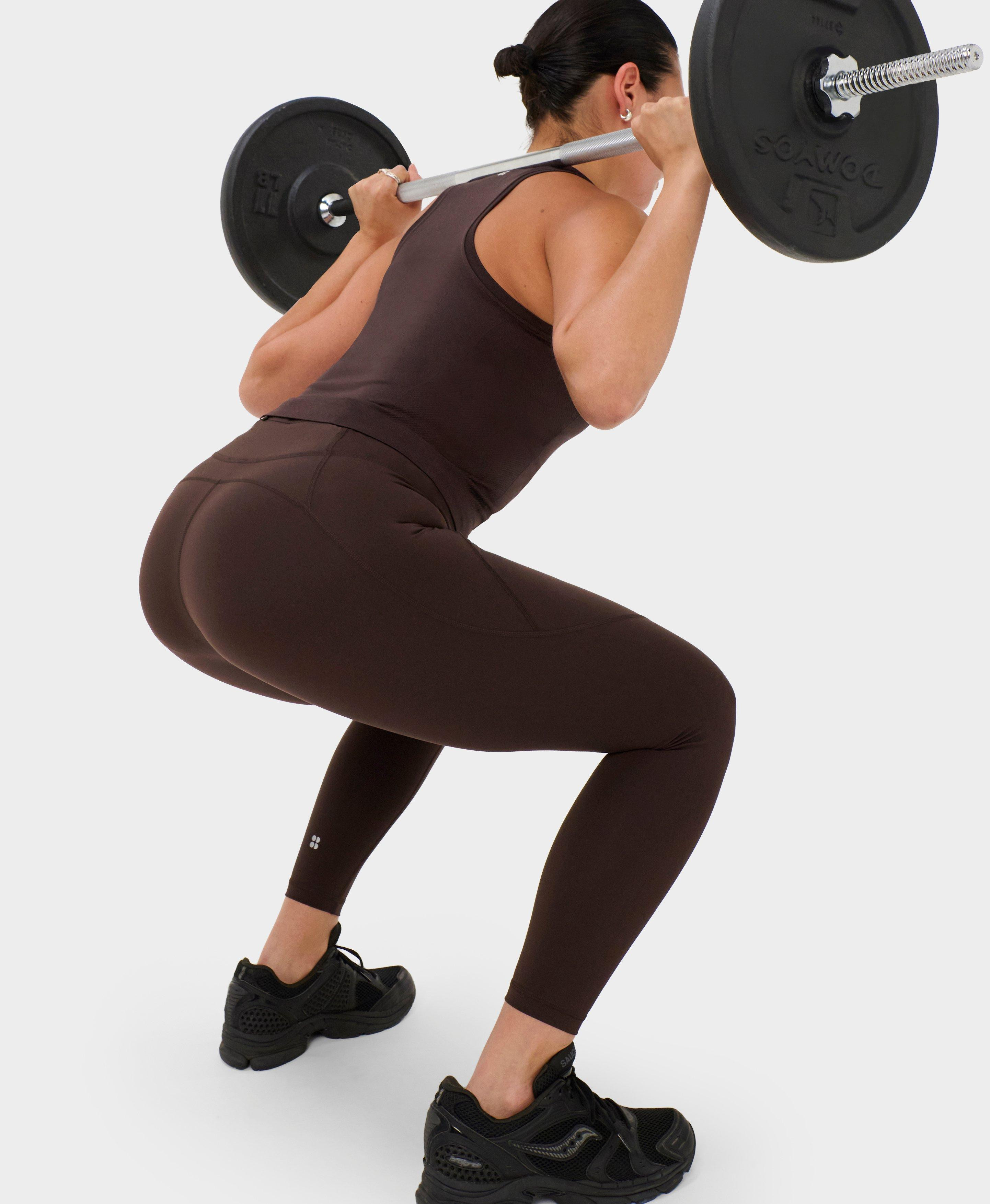 Power 7/8 Gym Leggings - Espresso Brown | Women's Leggings | Sweaty Betty | Sweaty Betty UK