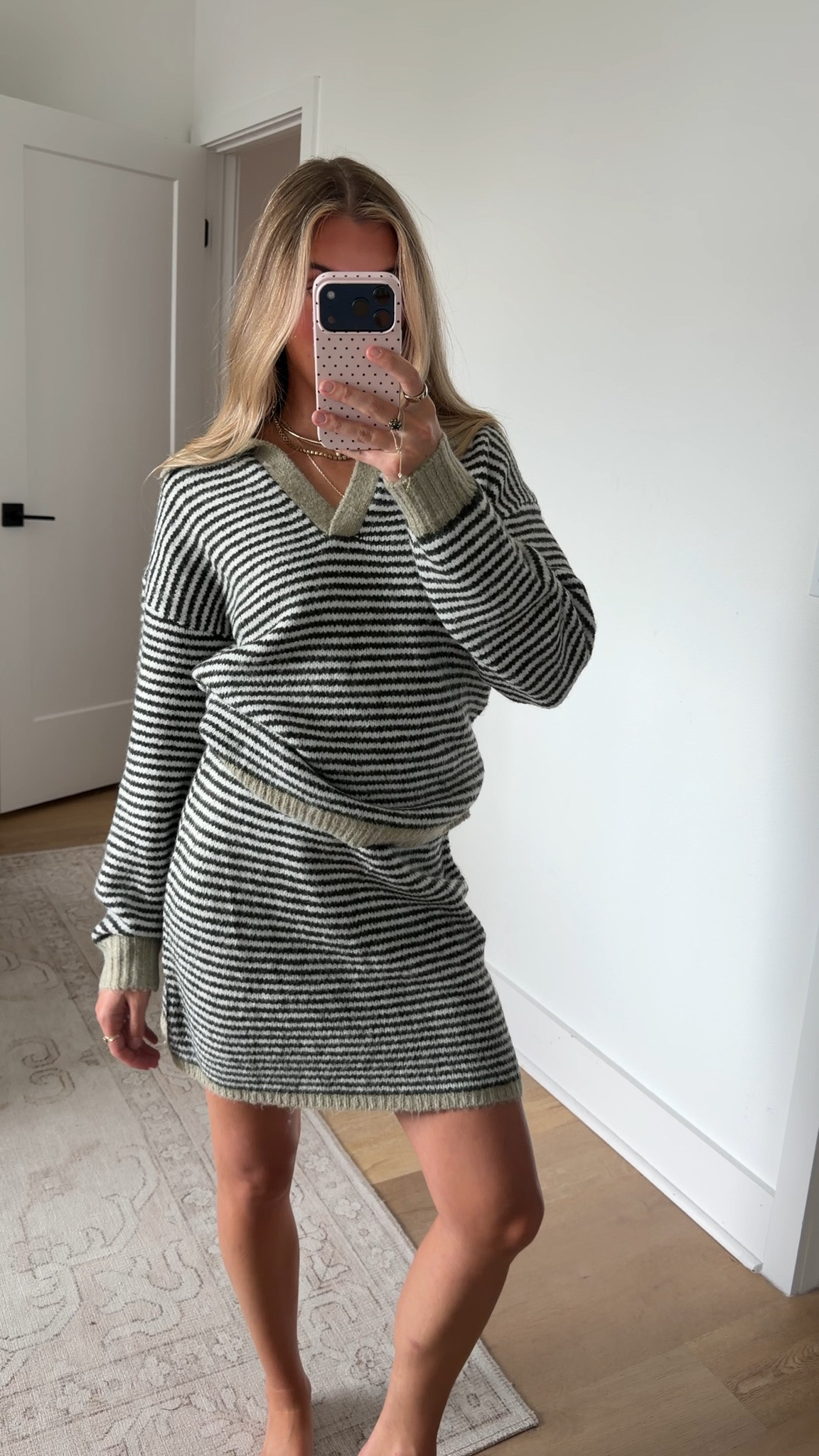 Amazon size small Tankaneo Womens 2 Piece Skirts Sets Outifits Striped Sweaters Mini Skirt
Dressy casual, Trendy, Going out, Color block, Knit pullovers, V neck, Lightweight, Fall, Spring

#LTKootd #LTKSaleAlert #LTKSeasonal