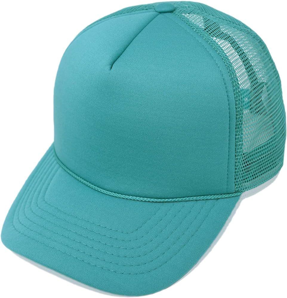 Trucker Hat Mesh Cap Solid Colors Lightweight with Adjustable Strap Small Braid | Amazon (US)