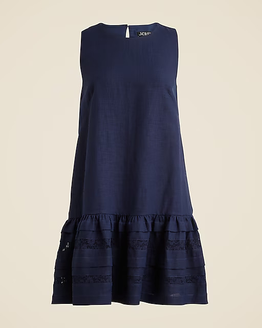 Maxine ruffle-trim dress in linen | J. Crew US