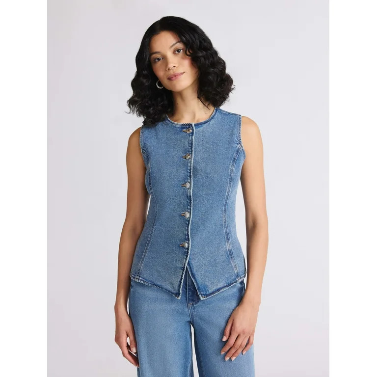 Sofia by Sofia Vergara Women's Scoop Neck Vest, Sizes XS-XXXL - Walmart.com | Walmart (US)