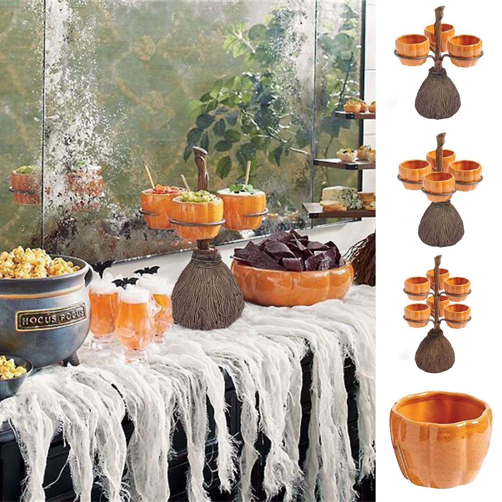 Dengjunhu Halloween Pumpkin Snack Bowl Stand, Halloween Party Supplies Candy Bowl Dish, Creative ... | Walmart (US)