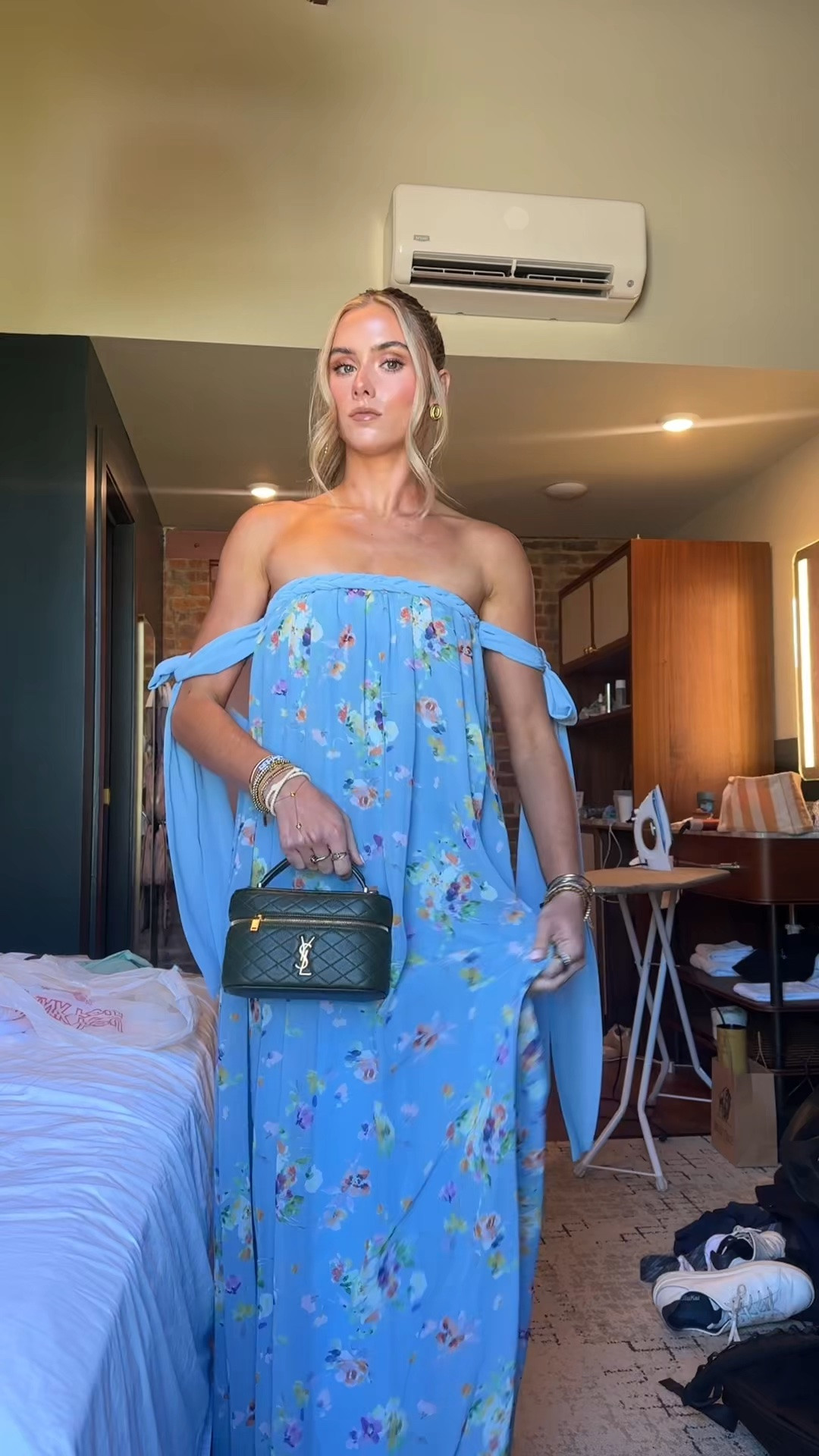 My wedding look! I wore @petalandpup00  size xs Step out in style this season with the Codie Maxi Dress, designed to bring a touch of effortless romance to your wardrobe. The stunning cornflower blue floral print catches the eye instantly, while the flowing maxi length creates a silhouette that moves beautifully with you.
maxi length.

#LTKootd #LTKWedding #LTKdayinmylife